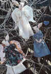 Angel Hares.  Pattern includes 3 different 16" tall and skinny country or victorian bunny angels.
