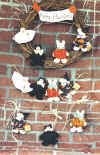 Halloween Critters.  Pattern includes 6" critters and instructions for making a wreath and garland.